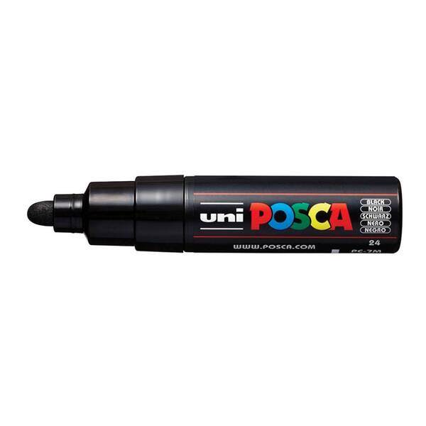 Uni Posca PC-7M Large Marker 4.5-5.5 mm Black - 1