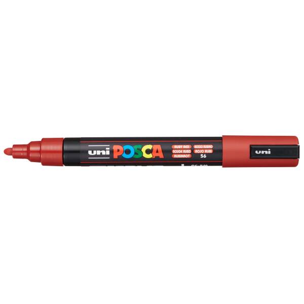 Uni Posca PC-5M Medium Marker 1.8-2.5 mm Ruby Red - 1