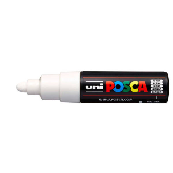 Uni Posca PC-7M Large Marker 4.5-5.5 mm White - 1