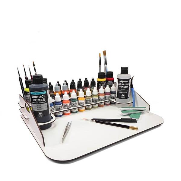 Vallejo 26.011 Work Station (40X35) 17/35/60/200ml&Brushes - 2