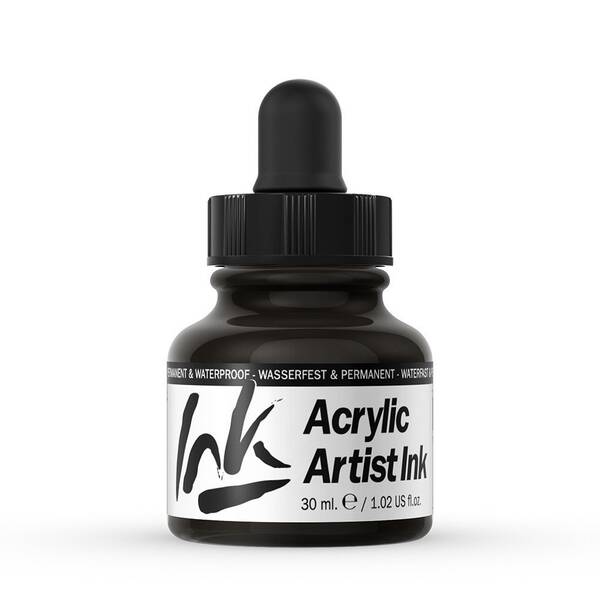 Vallejo Acrylic Artist Ink Sıvı Akrilik 30ml Black - 1