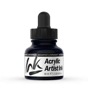 Vallejo Acrylic Artist Ink Sıvı Akrilik 30ml Black - Thumbnail