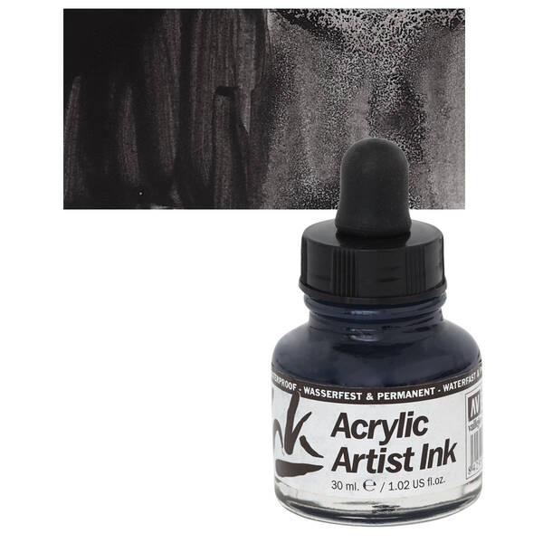 Vallejo Acrylic Artist Ink Sıvı Akrilik 30ml Black - 1