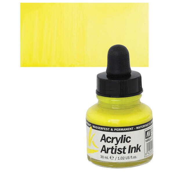 Vallejo Acrylic Artist Ink Sıvı Akrilik 30ml Primary Yellow