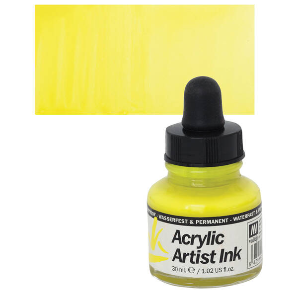 Vallejo Acrylic Artist Ink Sıvı Akrilik 30ml Primary Yellow - 1