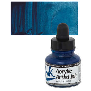 Vallejo - Vallejo Acrylic Artist Ink Sıvı Akrilik 30ml Prussian Blue