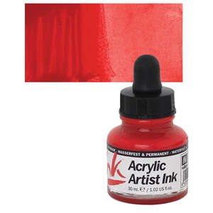 Vallejo Acrylic Artist Ink Sıvı Akrilik 30ml Red - 1