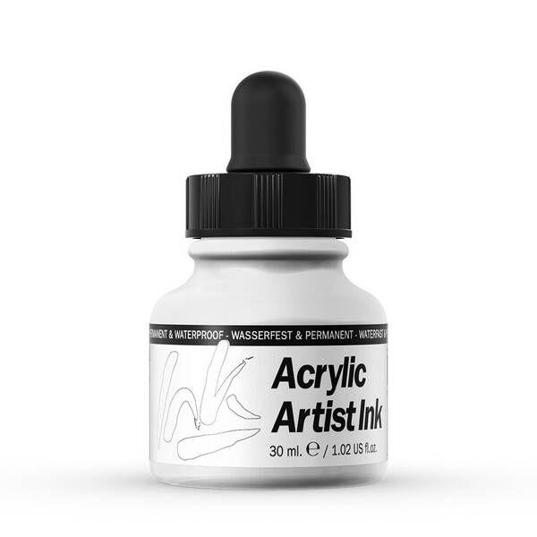 Vallejo Acrylic Artist Ink Sıvı Akrilik 30ml White - 1