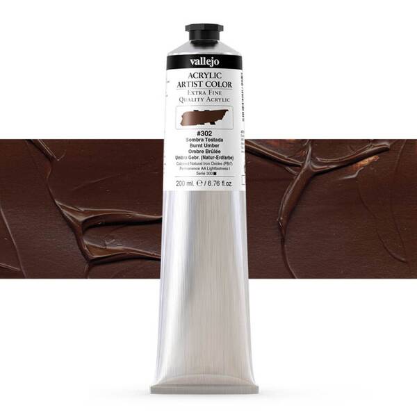 Vallejo Artist Akrilik Boya 200Ml Seri 1 302 Burnt Umber - 1