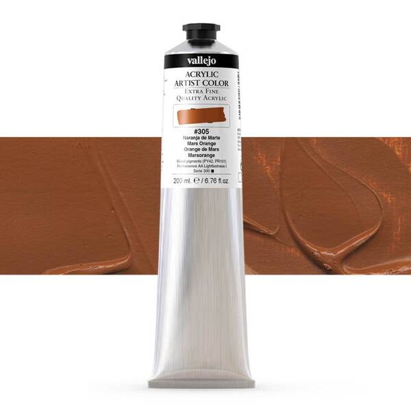 Vallejo Artist Akrilik Boya 200Ml Seri 1 305 Mars Orange - 1