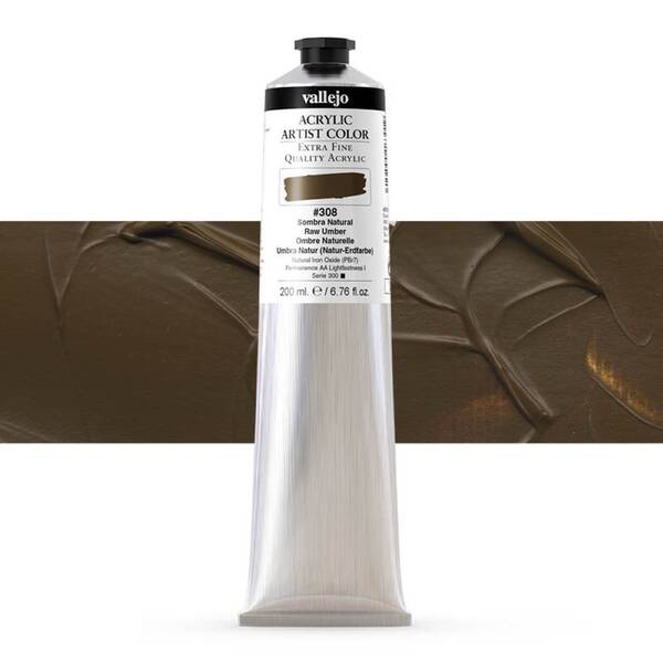Vallejo Artist Akrilik Boya 200Ml Seri 1 308 Raw Umber - 1