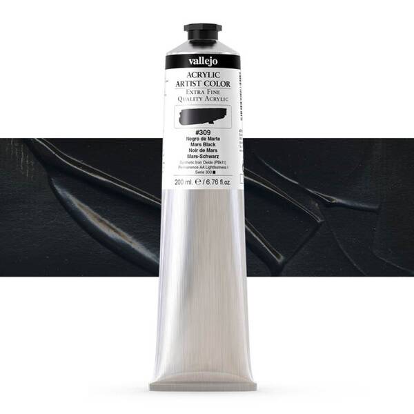 Vallejo Artist Akrilik Boya 200Ml Seri 1 309 Mars Black - 1