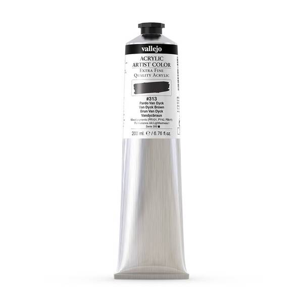 Vallejo Artist Akrilik Boya 200Ml Seri 1 313 Van Dyck Brown - 3
