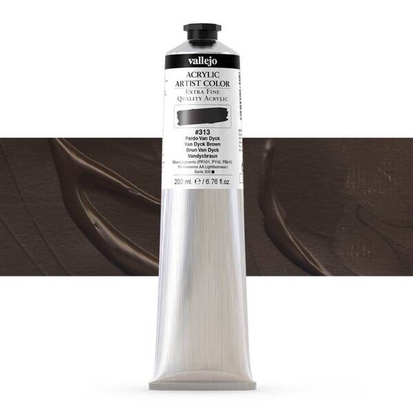 Vallejo Artist Akrilik Boya 200Ml Seri 1 313 Van Dyck Brown - 1