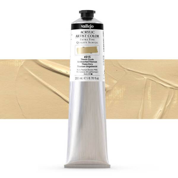 Vallejo Artist Akrilik Boya 200Ml Seri 1 315 Unbleached Titanium - 1