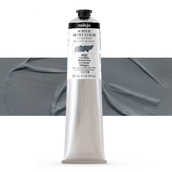 Vallejo Artist Akrilik Boya 200Ml Seri 1 322 Medium Grey - 1