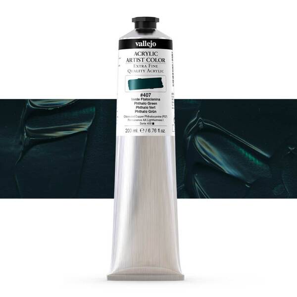 Vallejo Artist Akrilik Boya 200Ml Seri 2 407 Phthalo Green - 1