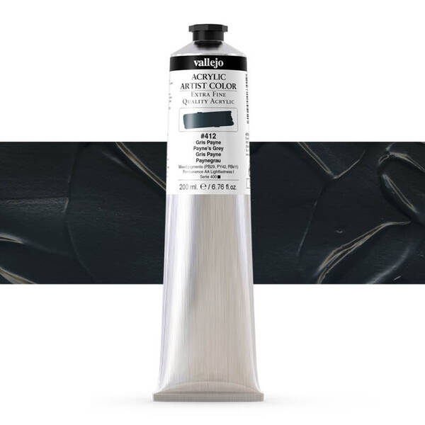Vallejo Artist Akrilik Boya 200Ml Seri 2 412 Payne's Grey - 1