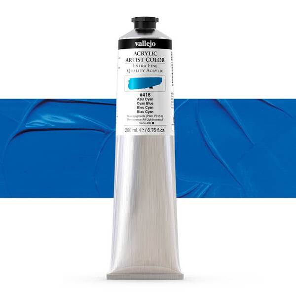 Vallejo Artist Akrilik Boya 200Ml Seri 2 416 Cyan Blue - 1