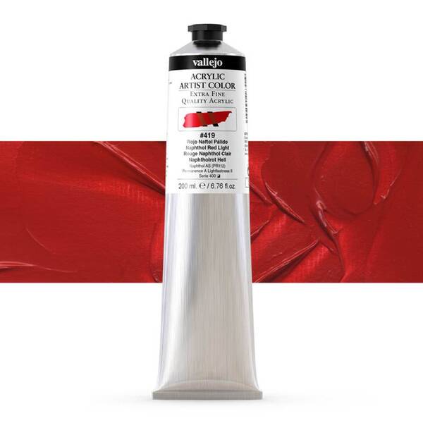 Vallejo Artist Akrilik Boya 200Ml Seri 2 419 Naphtol Red Light - 1
