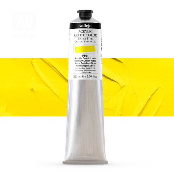 Vallejo Artist Akrilik Boya 200Ml Seri 3 501 Cadmium Lemon Yellow - 1