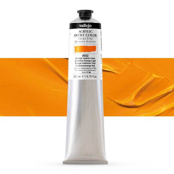 Vallejo Artist Akrilik Boya 200Ml Seri 3 502 Cadmium Orange Light - 1