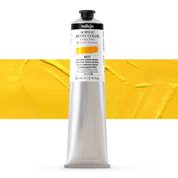 Vallejo Artist Akrilik Boya 200Ml Seri 3 517 Cadmium Yellow Medium - 1
