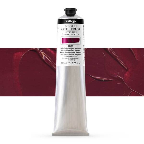 Vallejo Artist Akrilik Boya 200Ml Seri 4 606 Quinacridone Red Magenta - 1
