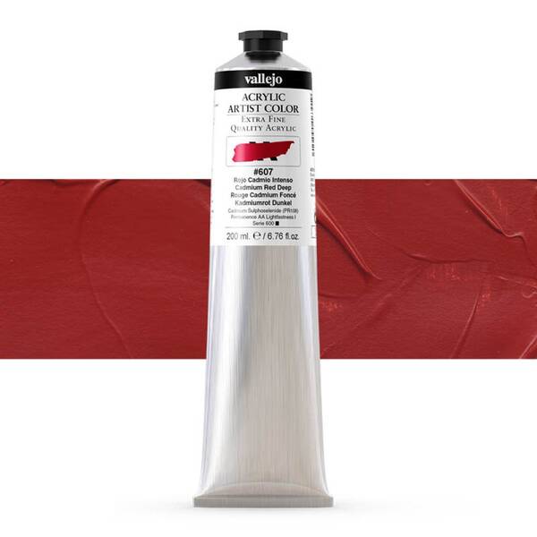 Vallejo Artist Akrilik Boya 200Ml Seri 4 607 Cadmium Red Deep - 1