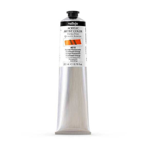 Vallejo Artist Akrilik Boya 200Ml Seri 4 618 Fluorescent Orange - 3