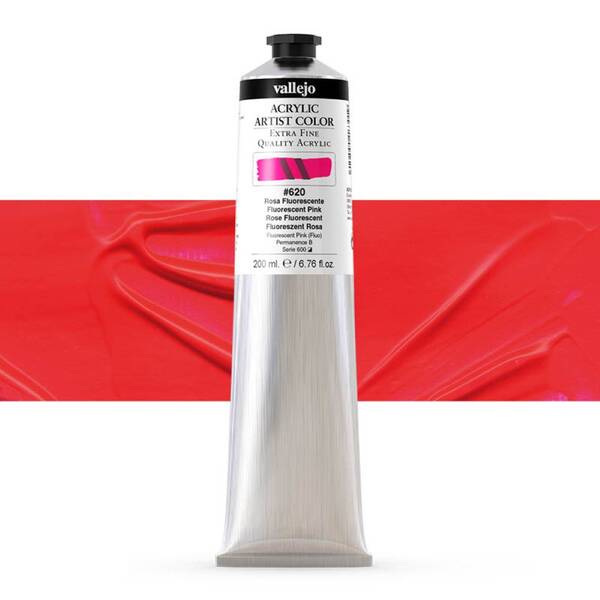 Vallejo Artist Akrilik Boya 200Ml Seri 4 620 Fluorescent Pink - 1