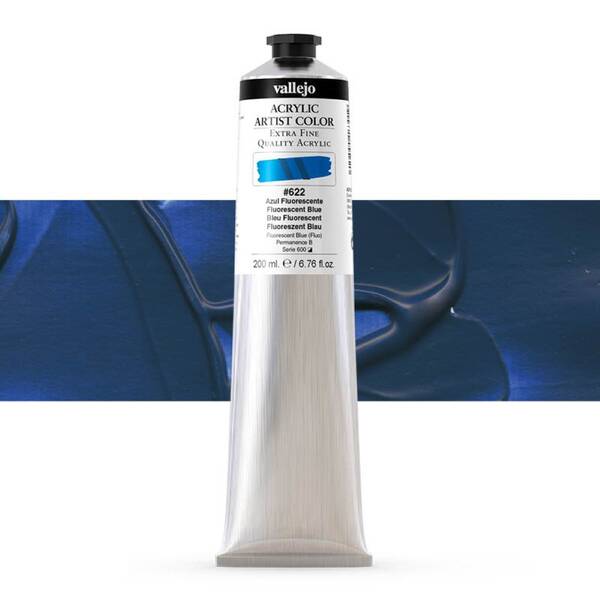 Vallejo Artist Akrilik Boya 200Ml Seri 4 622 Fluorescent Blue - 1