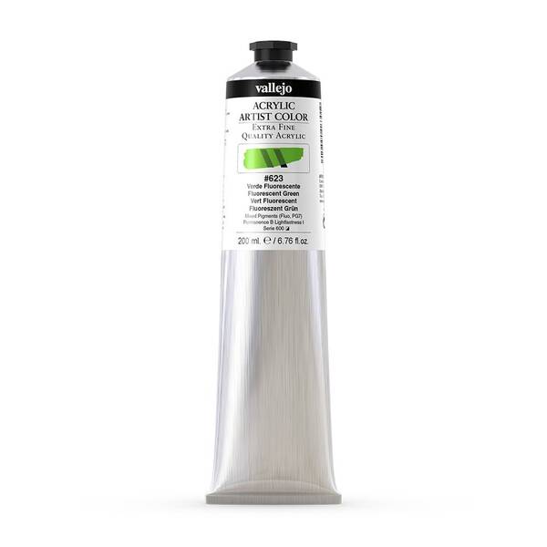 Vallejo Artist Akrilik Boya 200Ml Seri 4 623 Fluorescent Green - 3