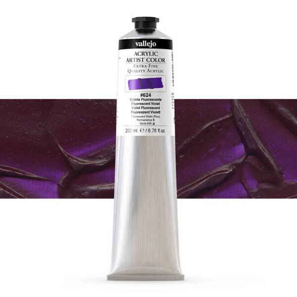 Vallejo Artist Akrilik Boya 200Ml Seri 4 624 Fluorescent Violet - 1