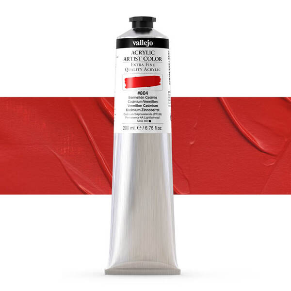 Vallejo Artist Akrilik Boya 200Ml Seri 6 804 Cadmium Vermillion - 1