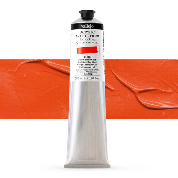 Vallejo Artist Akrilik Boya 200Ml Seri 6 806 Cadmium Red Light - 1