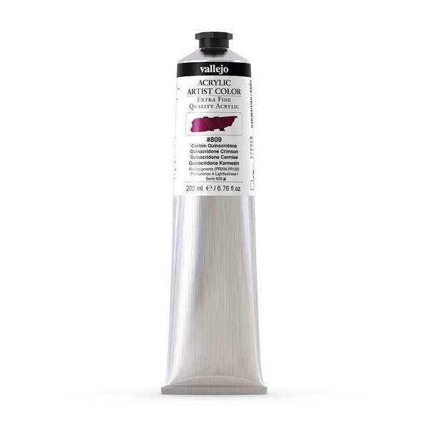 Vallejo Artist Akrilik Boya 200Ml Seri 6 809 Quinacridone Crimson - 3