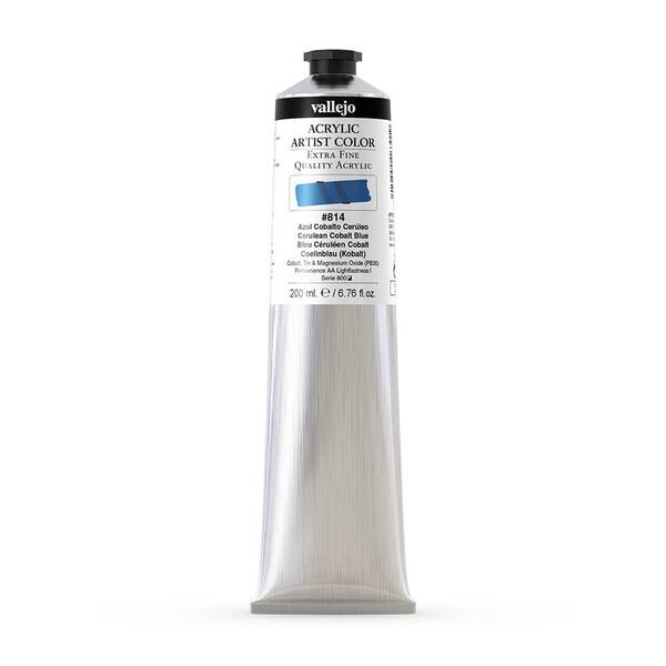 Vallejo Artist Akrilik Boya 200Ml Seri 6 814 Cerulean Cobalt Blue - 3