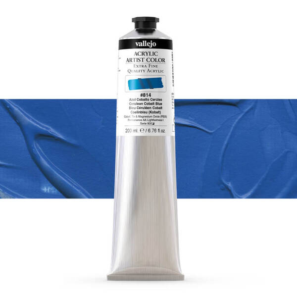 Vallejo Artist Akrilik Boya 200Ml Seri 6 814 Cerulean Cobalt Blue - 1