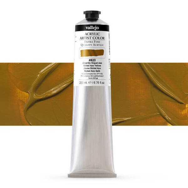 Vallejo Artist Akrilik Boya 200Ml Seri 6 820 Nickel Azo Yellow - 1