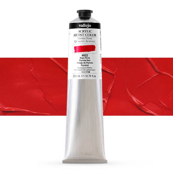 Vallejo Artist Akrilik Boya 200Ml Seri 6 822 Pyrrole Red - 1
