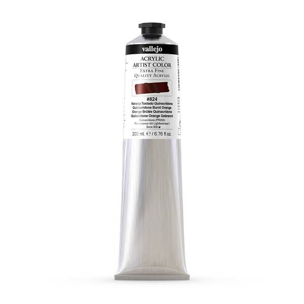 Vallejo Artist Akrilik Boya 200Ml Seri 6 824 Quinacridone Burnt Orange - 3