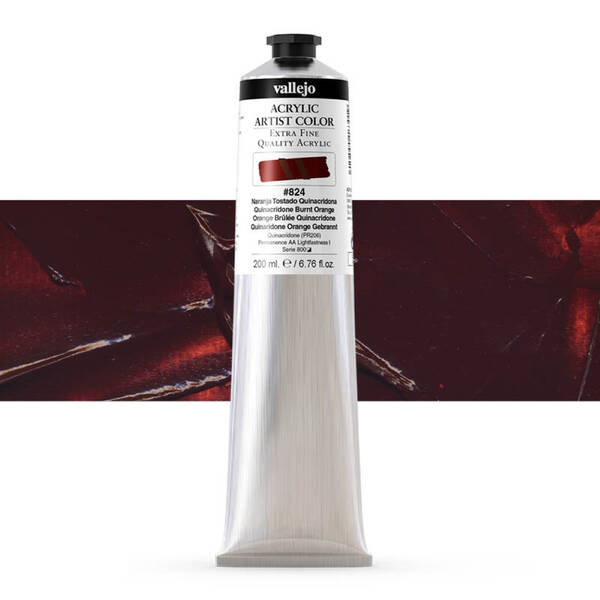 Vallejo Artist Akrilik Boya 200Ml Seri 6 824 Quinacridone Burnt Orange - 1