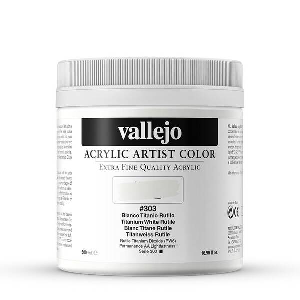 Vallejo Artist Akrilik Boya 500Ml Seri 1 303 Titanium White Rutile - 3