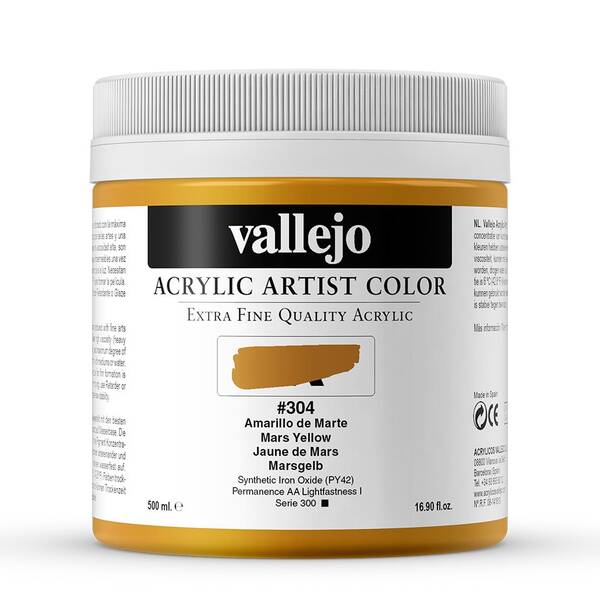 Vallejo Artist Akrilik Boya 500Ml Seri 1 304 Mars Yellow - 3