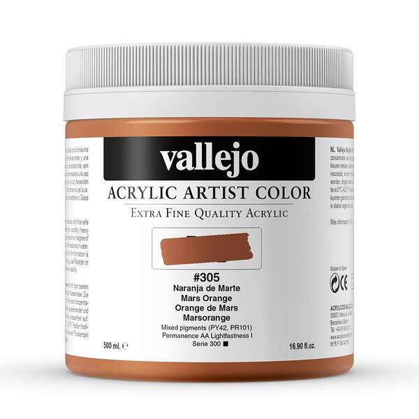 Vallejo Artist Akrilik Boya 500Ml Seri 1 305 Mars Orange - 3