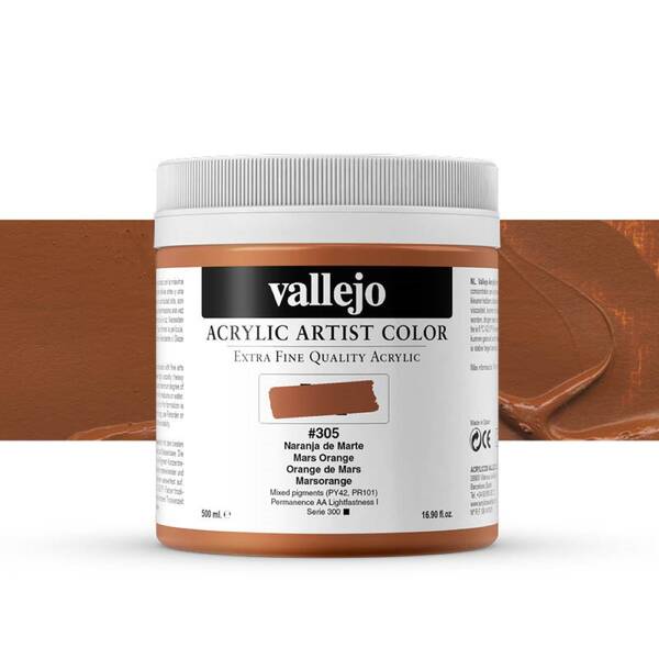Vallejo Artist Akrilik Boya 500Ml Seri 1 305 Mars Orange - 1