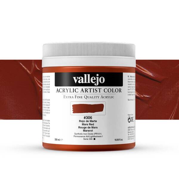 Vallejo Artist Akrilik Boya 500Ml Seri 1 306 Mars Red - 1