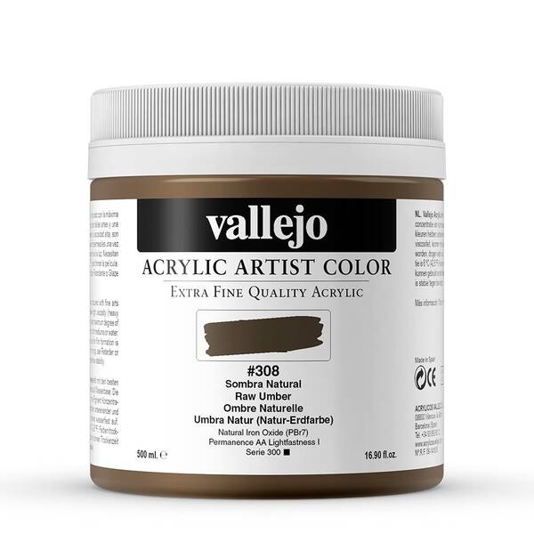 Vallejo Artist Akrilik Boya 500Ml Seri 1 308 Raw Umber - 3