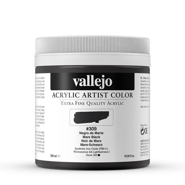 Vallejo Artist Akrilik Boya 500Ml Seri 1 309 Mars Black - 3